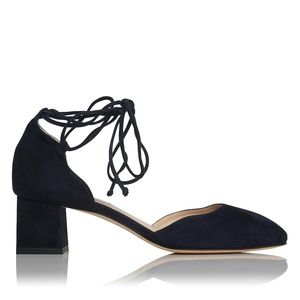 L.K. Bennett navy suede Lali pumps Euro size 38.5